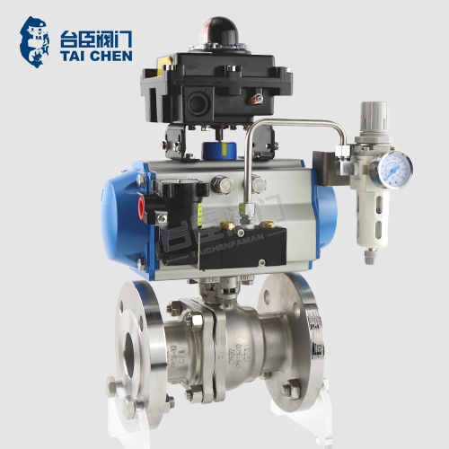 不銹鋼氣動(dòng)球閥帶三聯(lián)件